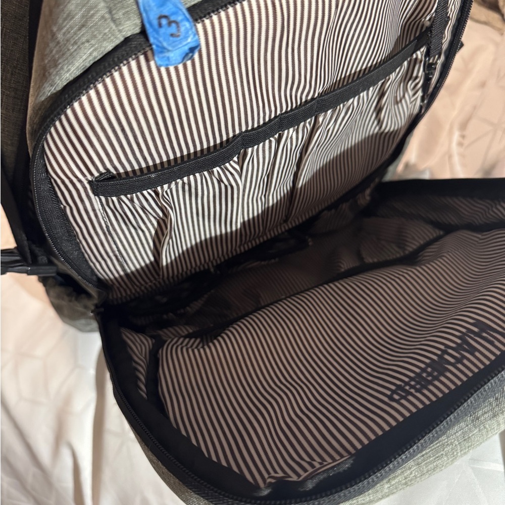 Hap Tim Grey Diaper Backpack Bag Euc - image 7